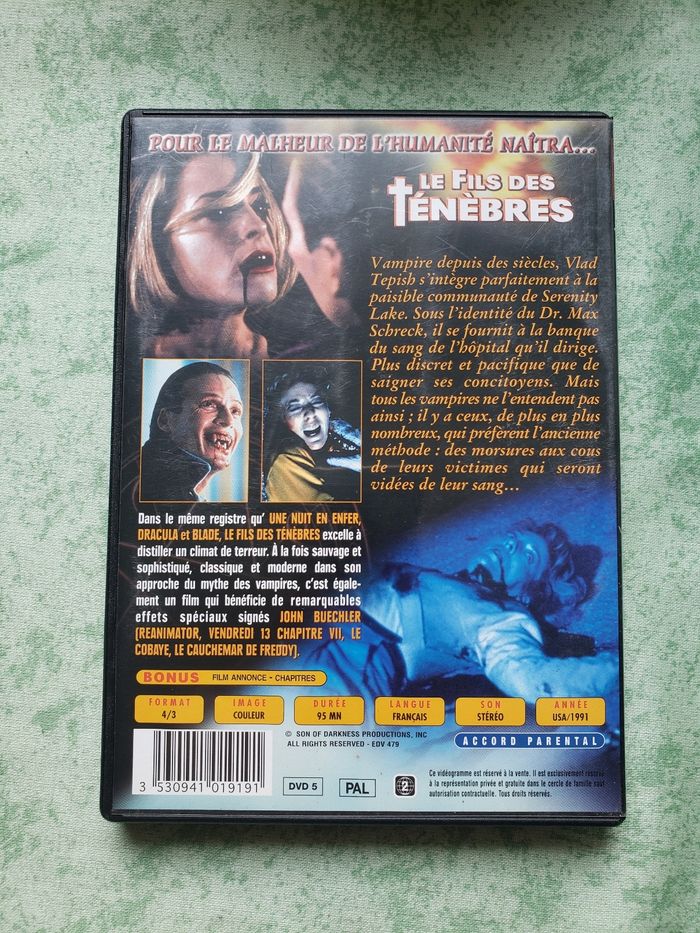 Dvd le fils des ténèbres - photo numéro 2