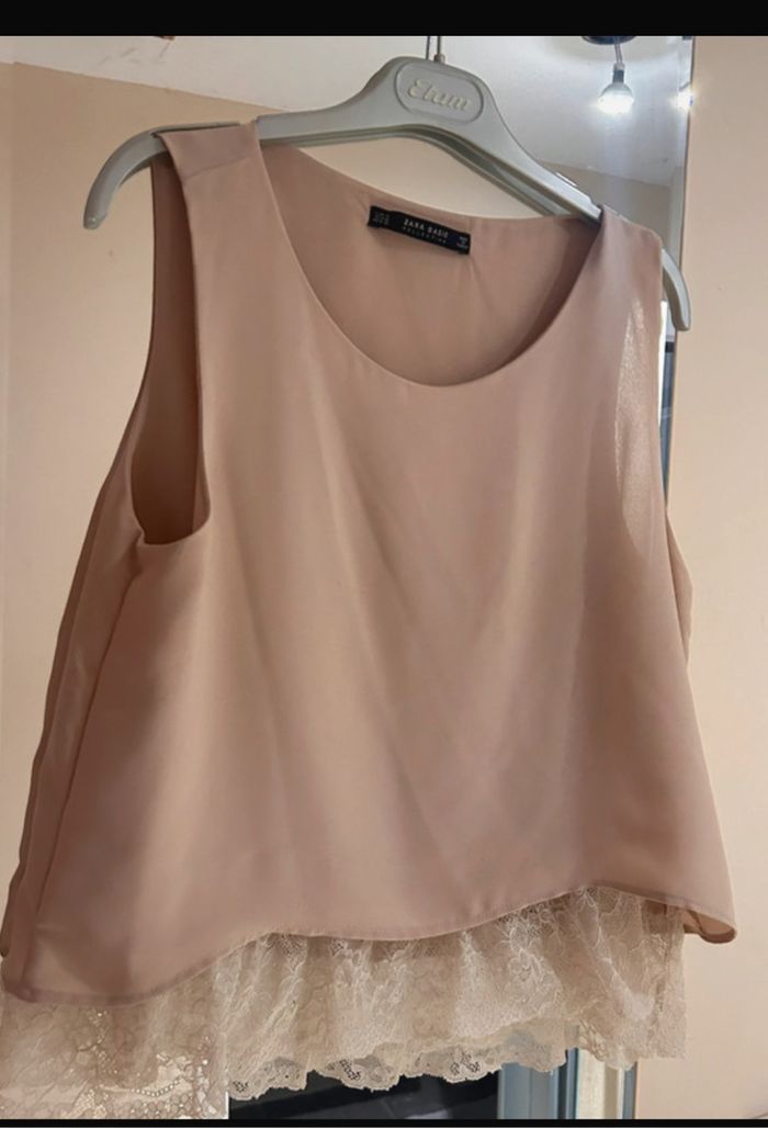 Blouse Zara effet dentelle - photo numéro 2