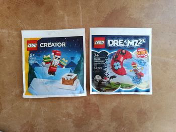 Neuf - Lot Lego Polybag - 30692 et 30698 - Le père noël et la cheminée - La mini manette volante de 