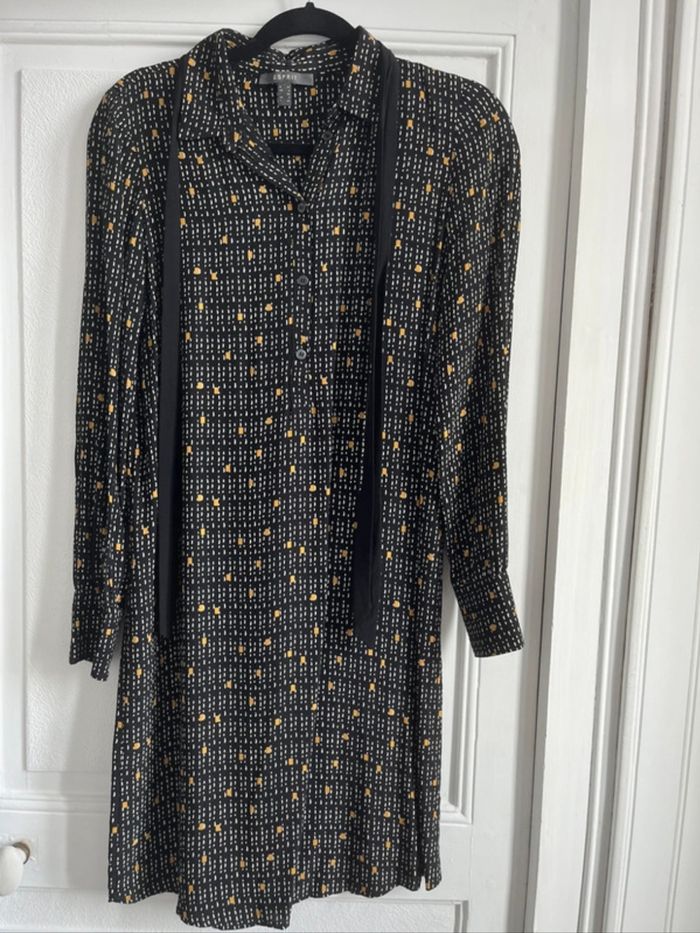 Robe Esprit noire avec motifs - photo numéro 5