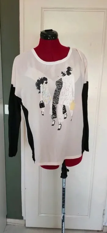 Blouse manches longues abricot