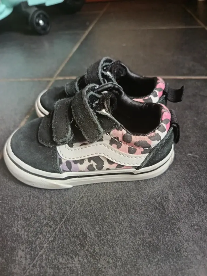 Vans scratchs noir et léopard multicolore 21