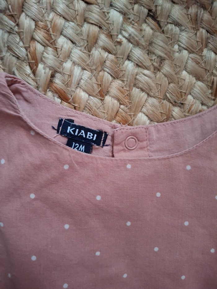 Robe rose à pois kiabi neuve 12 mois - photo numéro 3