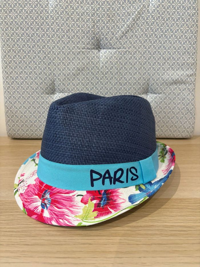 Chapeau Type Panama / Borsalino Bleu "Paris"