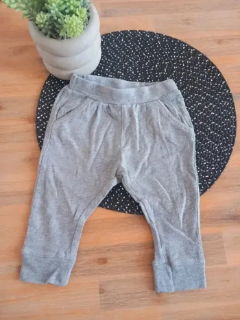 Pantalon bébé gris en coton – Kimbaloo – 12 mois