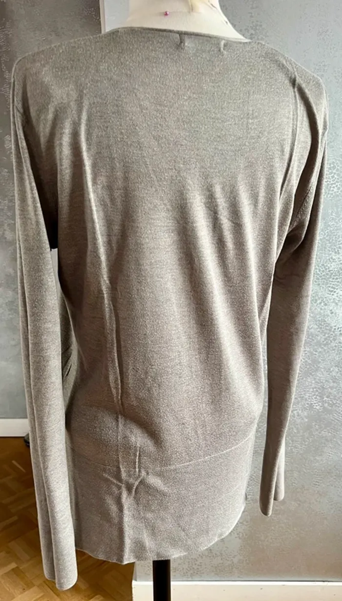 Pull col V gris Zara - photo numéro 2