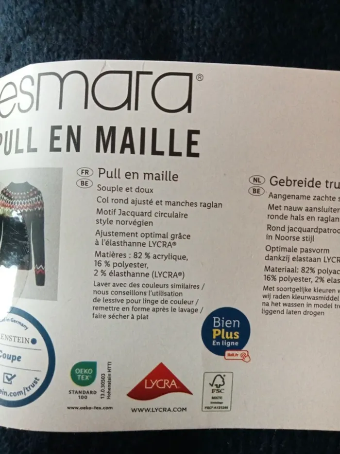 Pull neuf bleu marine - photo numéro 4