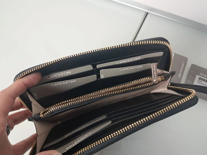 Lancaster portefeuille en cuir avec dragone noir neuf - photo numéro 5