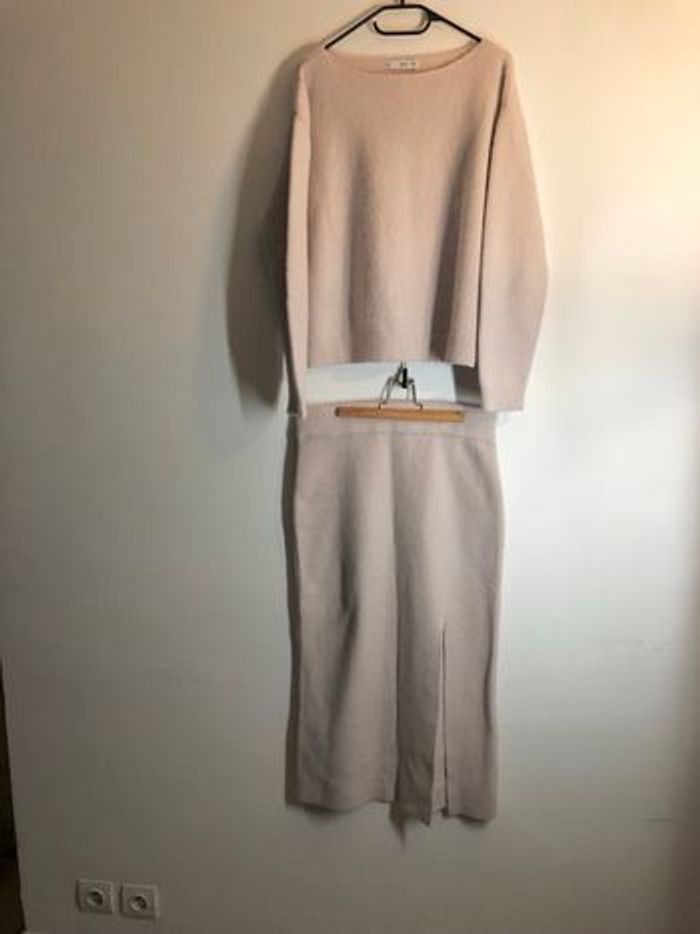 Ensemble en laine jupe +pull Mng - photo numéro 2