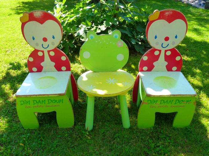 Chaise enfant Coccinelle lot mobiler bois collection Roumanoff vertbaudet - photo numéro 2