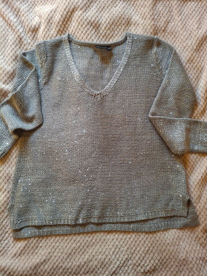 Pull gris à paillettes - photo numéro 2