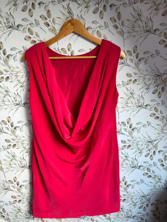 Robe rose fushia Zara dos nue - photo numéro 2