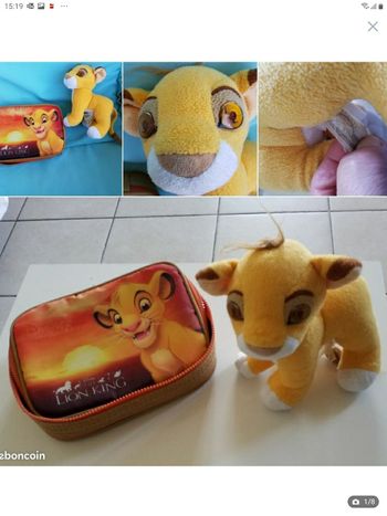 Trousse  et peluche       authentic    le rois  lion  🦁