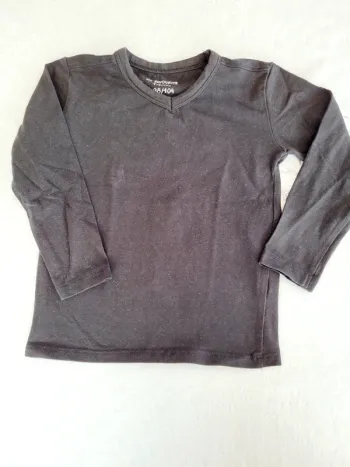 Maillot de corps noir manches longues