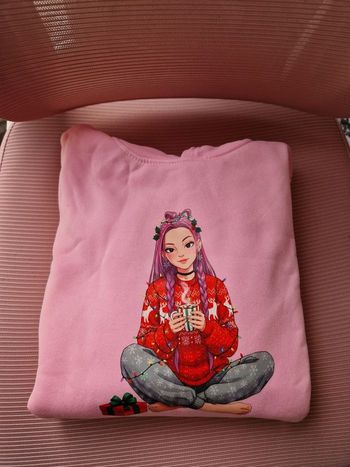 Pull a capuche fille Noël