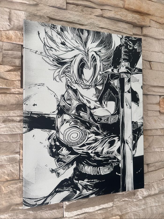 Tableau Trunks futur épée Dragon Ball en toile 30x40cm - photo numéro 5