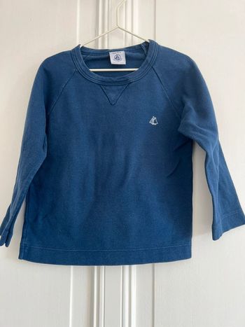 T-shirt manches longues marine petit bateau 3 ans