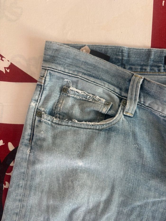 Jeans coupe courte à bouton Stone Island taille 46/47 bleu clair - photo numéro 4