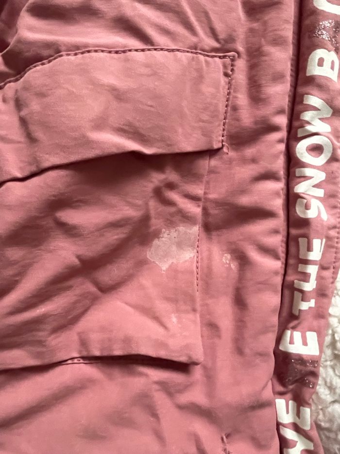 Parka rose avec capuche pour fille taille 12 ans intérieur fourré - photo numéro 3