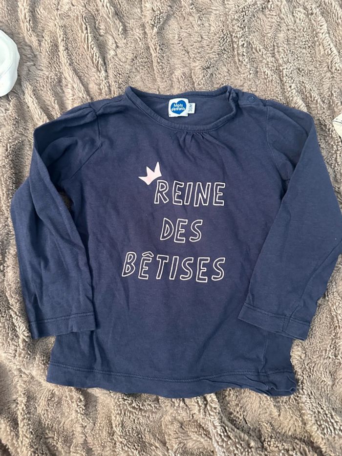 TEE short mot d’enfant 36m
