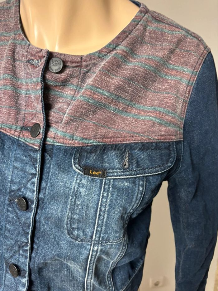 Veste en Jean Lee - Taille XS - Bleu et Violet - photo numéro 2