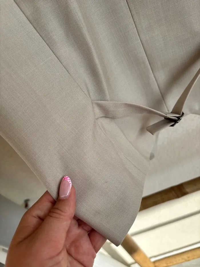 Gilet de costume beige crème Brice taille S - photo numéro 6