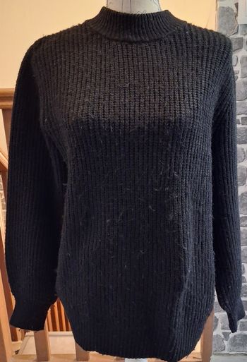 Pull à grosses mailles noir