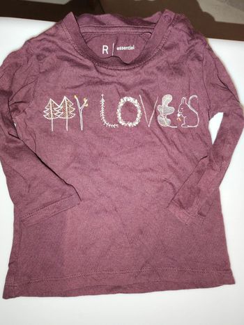 T shirt manches longues pourpre 12 mois la redoute