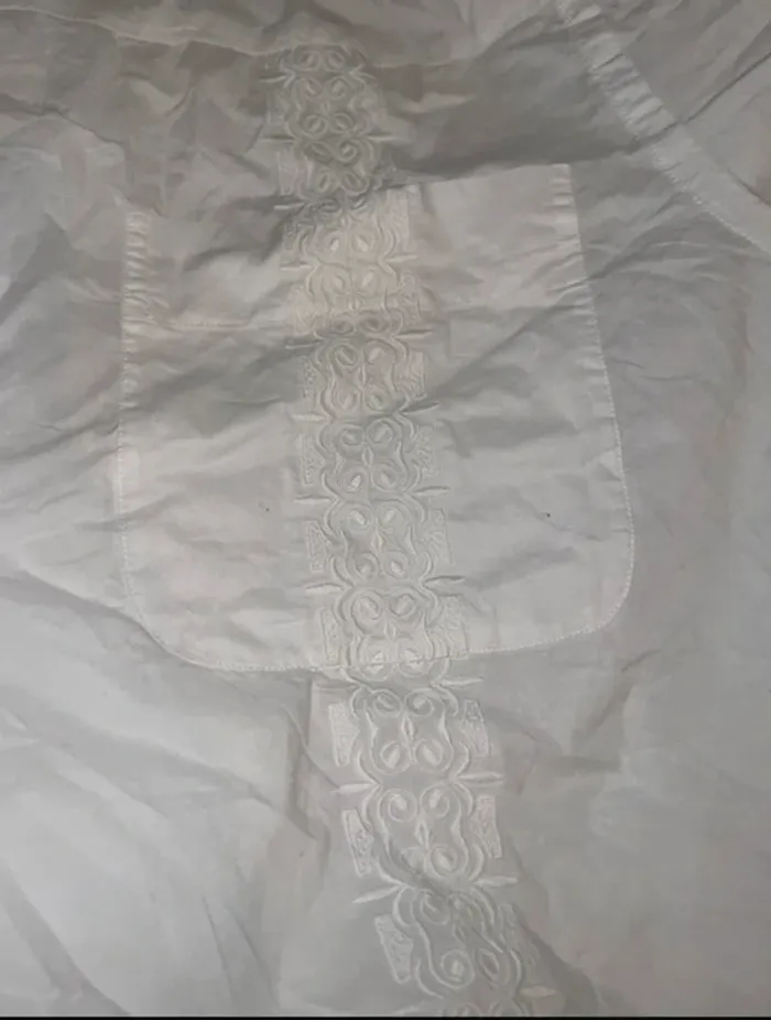 Chemise Ample Blanche Gap Brodée Taille L - photo numéro 10