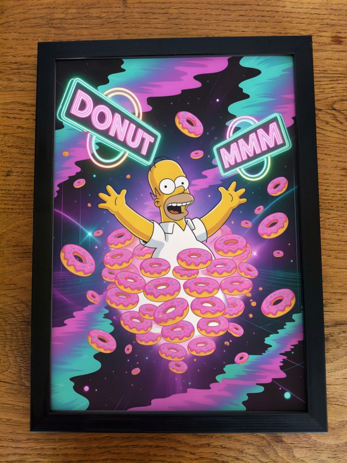 Affiche A4 donuts fluo – déco fun chambre enfant / ado - photo numéro 3