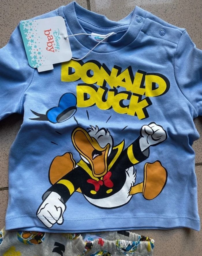 Ensemble Sweat pantalon Original marines 6 9 mois Disney Baby Donald Duck val 22,9 Neuf  En coton - photo numéro 2
