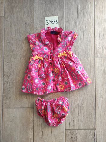 Robe et culotte 3 mois Sergent major