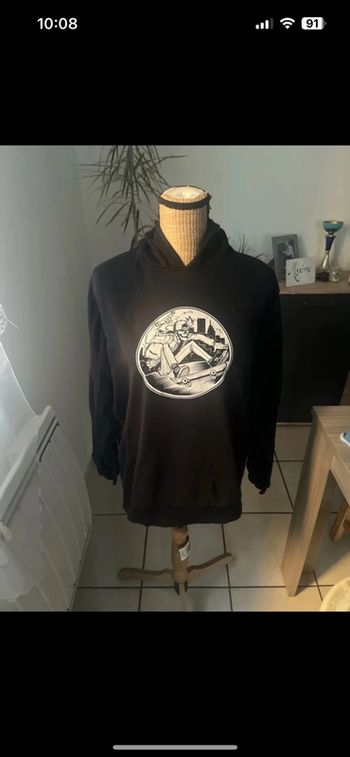 Sweat à capuche tête de mort kiabi