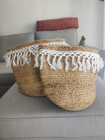 Paniers en jute