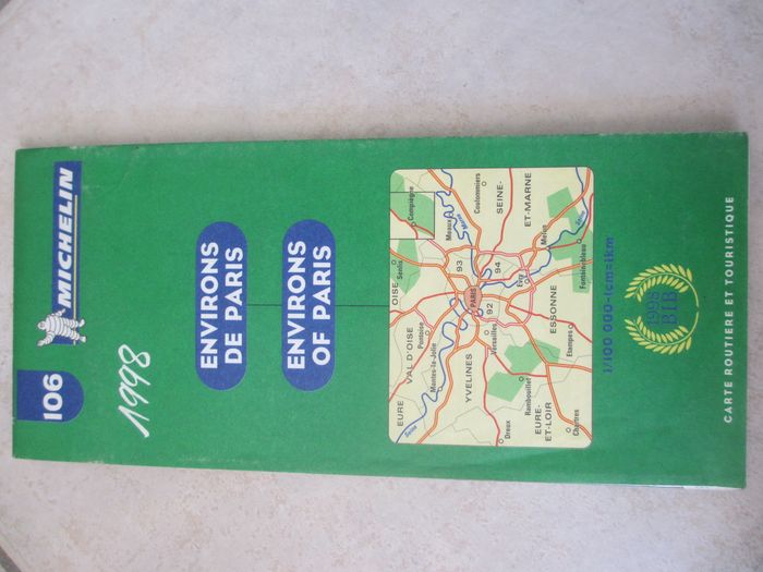 Carte Michelin n° 106 Environs de Paris 1:100000