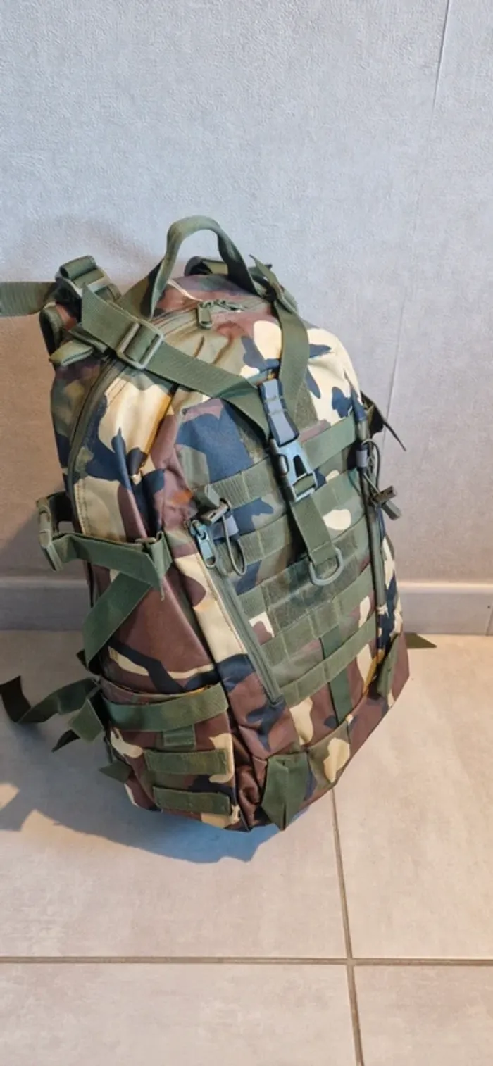 Sac à dos multipoches tactique camouflage 25l - photo numéro 8