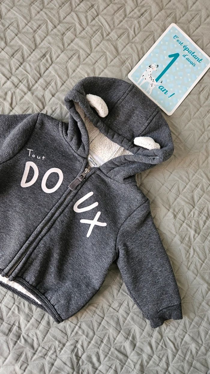 Veste zippé tape à l'œil 12 mois - photo numéro 3