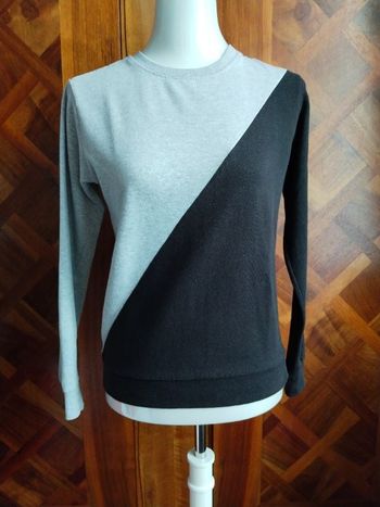 Sweat pull gris et noir