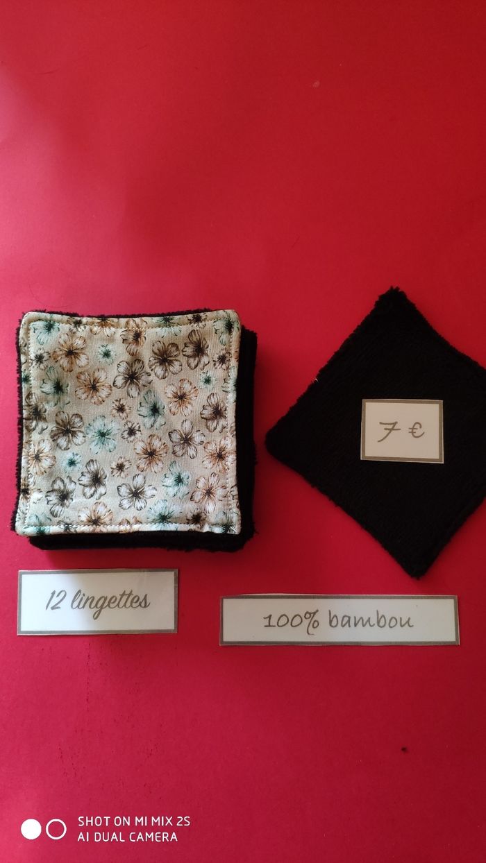 12 lingettes lavables, neuf