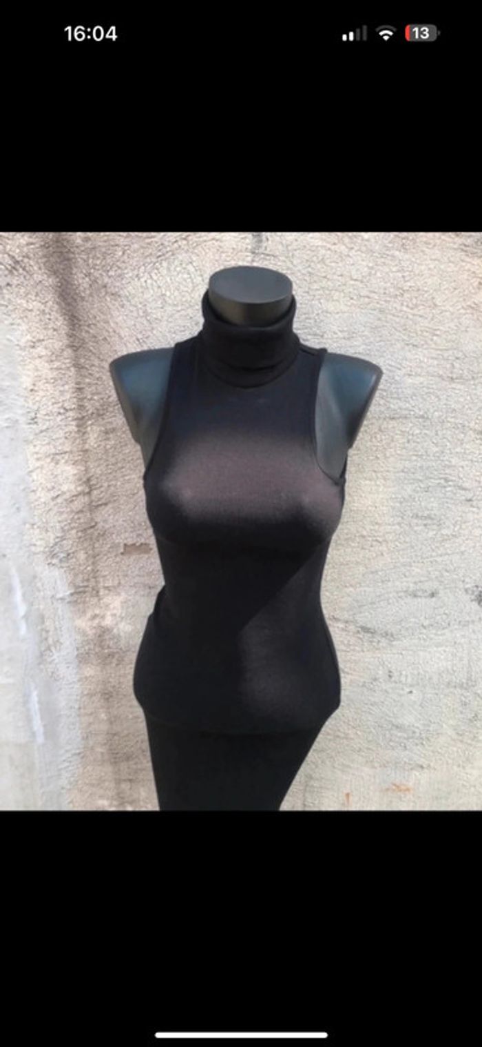 Robe noire sans manches taille S – style chaussette - photo numéro 4