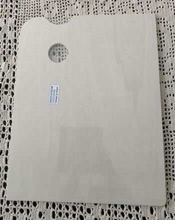 Palette de peinture en bois sous blister de 35 X 27 X 0.5 cm