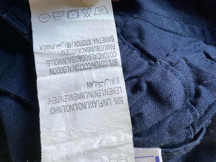 Pantalon lin coton bleu marine 6 mois kiabi - photo numéro 5