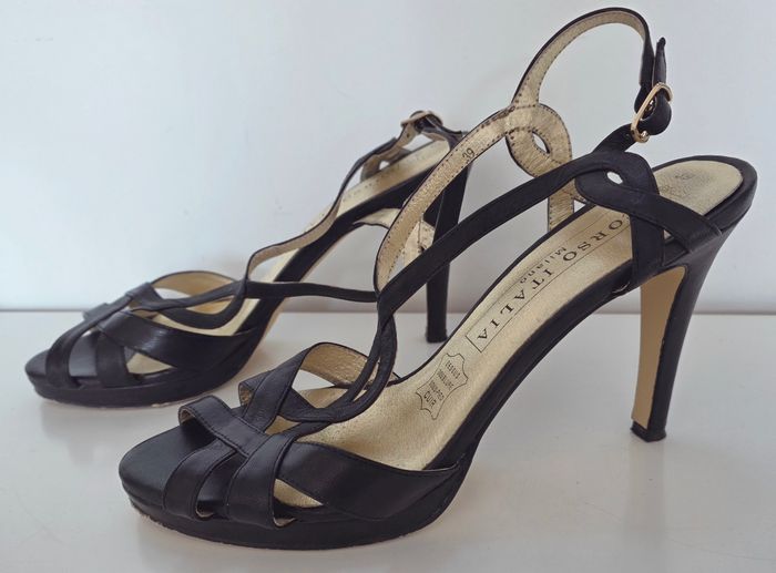 Sandales à talons noires élégantes – taille 39 - photo numéro 2