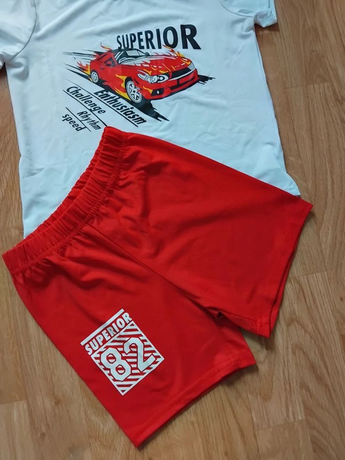 Ensemble shorts garçon neuf taille 4/5ans - photo numéro 3