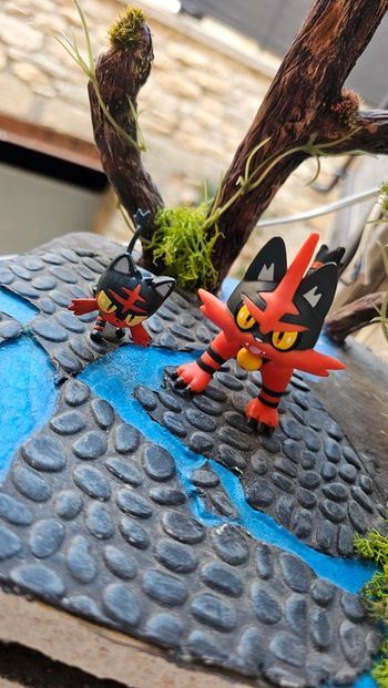 Super figurine Pokemon Nintendo Évolution Flamiaou Matoufeu