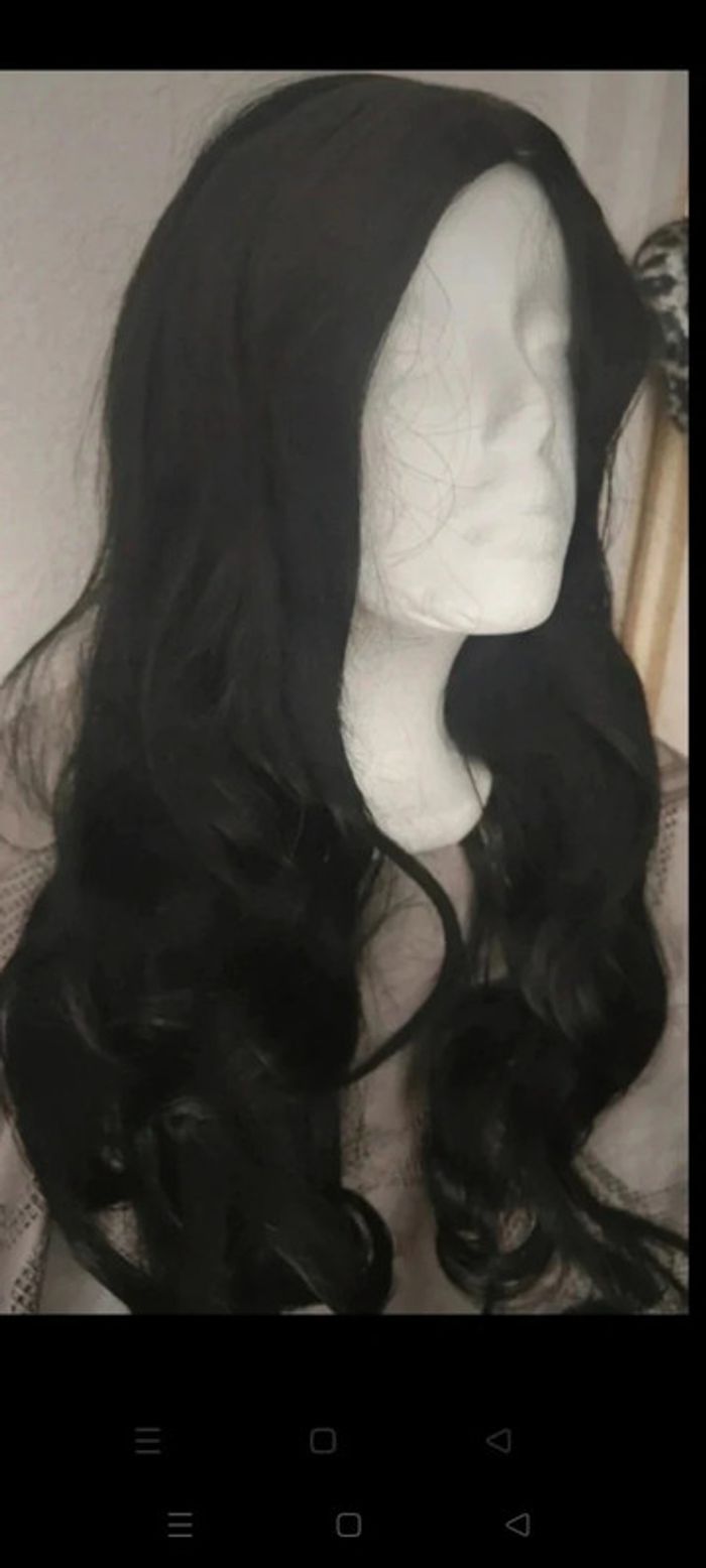 💯 promo 💯 Perruque Naturelle Noir Ébène Luxe Tendance - photo numéro 11
