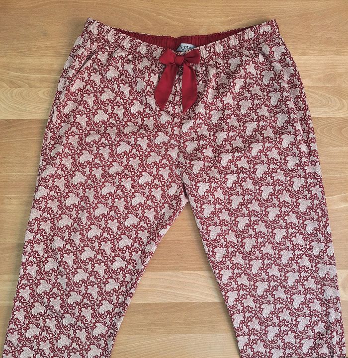 Pantalon bas de pyjama femme Etam rouge M - photo numéro 3