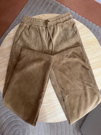 Pantalon femme style velours marron