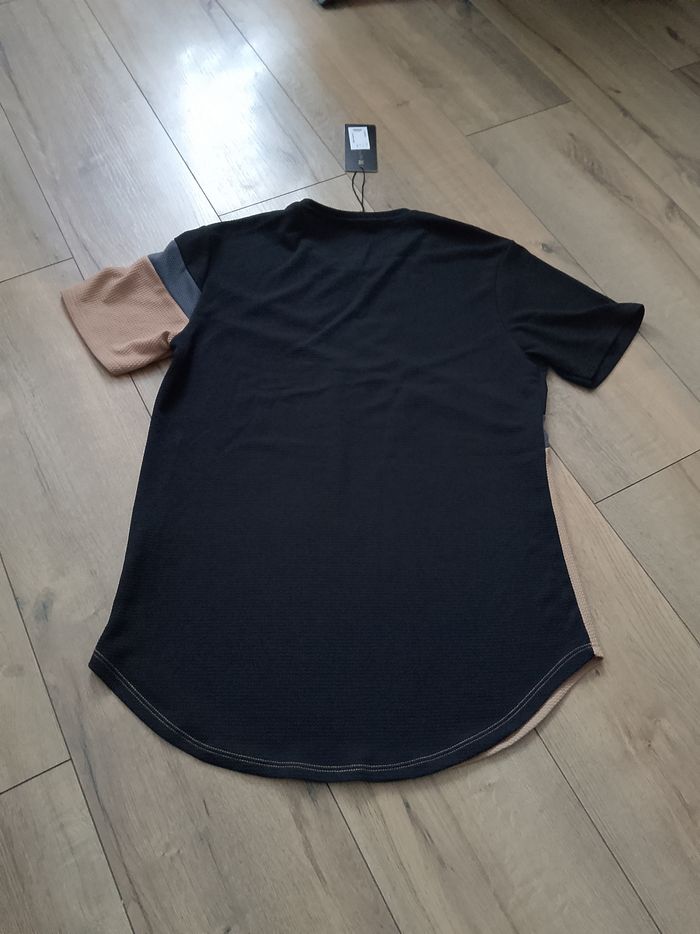 T-shirt noir gris et camel manches courtes homme xl Mentex - photo numéro 4