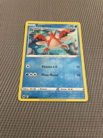 Carte Pokémon Écrapince Reverse 033/159 Zenith Suprême FR
